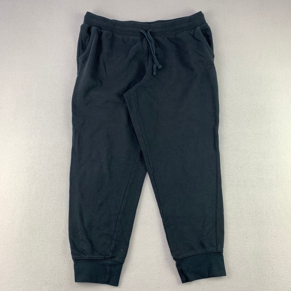 Champion Sweatpants Women Large Black Fleece Joggers Pull-On Lounge Comfort Cozy